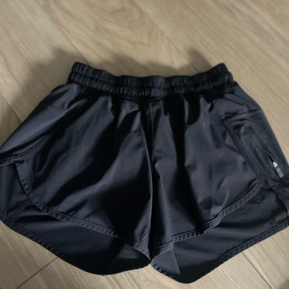 Black Athletic Shorts with Moisture-Wicking Fabric